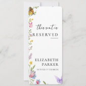 Invitation Étiquette de chaise de mariage avec réservation Fl (Devant)