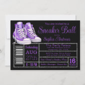 Invitation Étiquette de chaussure pour fête d'anniversaire à (Devant)