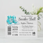 Invitation Étiquette de chaussure pour fête d'anniversaire Te (Debout devant)