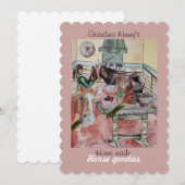 invitation étiquette de godies de cheval personnal (Devant / Derrière)