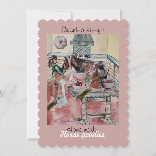 invitation étiquette de godies de cheval personnal (Devant)