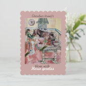 invitation étiquette de godies de cheval personnal (Debout devant)