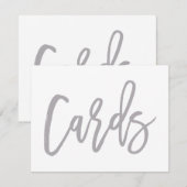 Invitation Étiquette de mariage argentée et élégante avec let (Devant / Derrière)