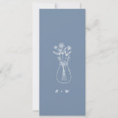 Invitation Étiquette de mariage avec places réservées Bleu Po (Dos)