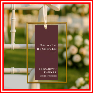Invitation Étiquette de mariage avec places réservées en Bour