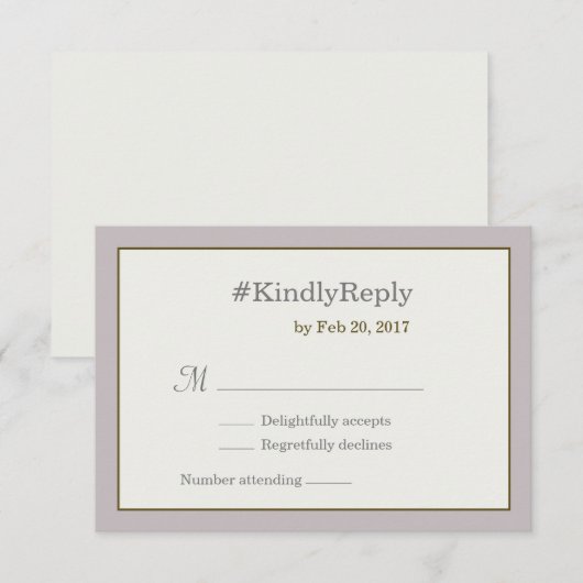 Invitation Étiquette de mariage personnalisée rose poudré or (Devant / Derrière)