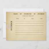 Invitation Étiquette de preuve Halloween Humour Éffrayant Val (Dos)