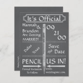 Invitation / Étiquette de sauvegarde de style tabl (Devant / Derrière)