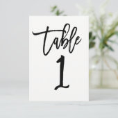 Invitation Étiquette de table de script moderne tendance de t (Debout devant)