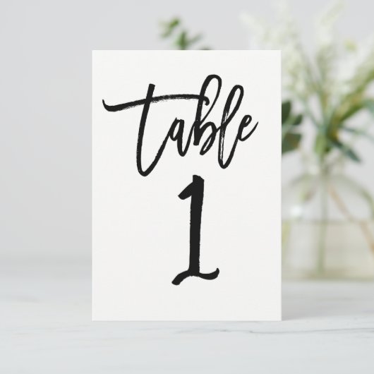 Invitation Étiquette de table de script moderne tendance de t (Debout devant)