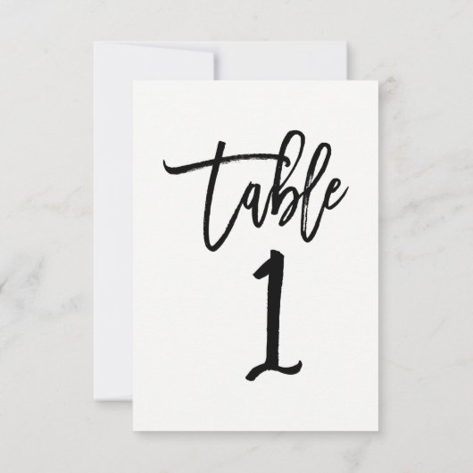 Invitation Étiquette de table de script moderne tendance de t (Dos)