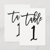 Invitation Étiquette de table de script moderne tendance de t (Devant / Derrière)