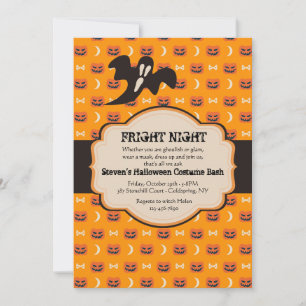 Invitation Étiquette Halloween