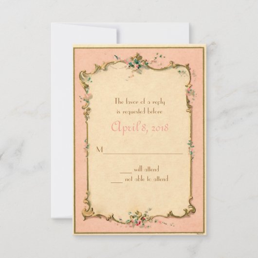 Invitation Étiquette parfumée parisienne RSVP (Devant)