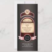 Invitation Étiquette rose Bachelorette (Devant)