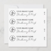 Invitation Étiquettes de bougie à télécharger blanc (Dos)