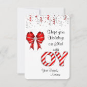 Invitation Étiquettes de porte-canne à sucre pour enfants (Devant)