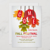 Invitation Étiquettes Feuille d'automne (Devant / Derrière)