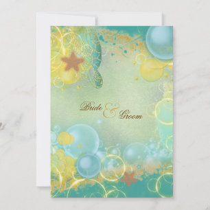 Invitation Étoile à thème de mariage de plage