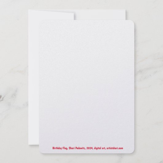 Invitation étoile américaine (Dos)