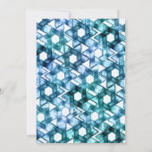 Invitation Étoile bat mitzvah de David Blue Damask (Dos)