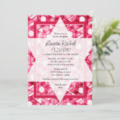 Invitation Étoile bat mitzvah de David Pink Damask (Debout devant)