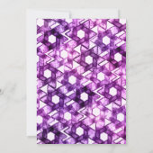 Invitation Étoile bat mitzvah de David Purple Damask (Dos)