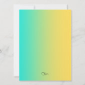 Invitation Étoile bat mitzvah de David Yellow Aqua (Dos)