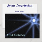 Invitation Étoile brillante (Devant / Derrière)