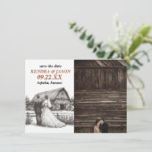 Invitation Étoile Couple Enregistrer la date (Debout devant)