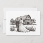 Invitation Étoile Couple Enregistrer la date (Dos)