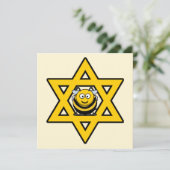 Invitation Étoile d'abeille juive de David Hanoukka (Debout devant)