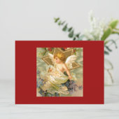 Invitation Étoile d'Ange de Noël Vintage (Debout devant)