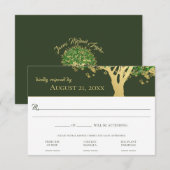 Invitation Étoile d'arbre d'Étoile de David pour l'invitation (Devant / Derrière)