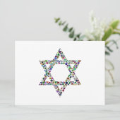 Invitation Étoile de David Colorée (Debout devant)