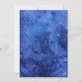 Invitation Étoile de David Élégant Simple Bleu Bat Mitzvah (Dos)