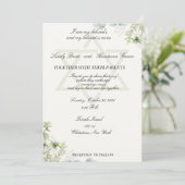 Invitation Etoile De David Et Aquarelle Fleurs Sauvages Juif (Debout devant)