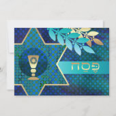 Invitation Étoile de David et Seder de la Coupe Kiddush (Devant)