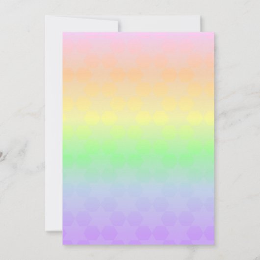 Invitation Étoile de David Pastel Ombre Bat mitzvah (Dos)