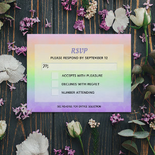 Invitation Étoile de David Pastel Ombre Bat mitzvah RSVP