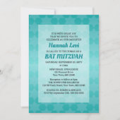 Invitation Étoile de David Turquoise Ombre Bat mitzvah (Devant)