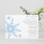 Invitation Étoile de flocon de neige bleu de David Bat mitzva (Debout devant)