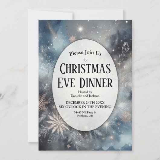 Invitation Étoile de la Nuit de Noël de l'Hiver Céleste (Devant)