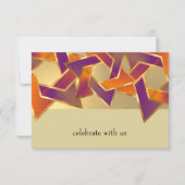 Invitation Étoile de look métallique bat mitzvah de David RSV (Devant)