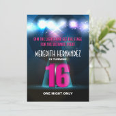 Invitation Étoile de lumière rose douce 16 (Debout devant)