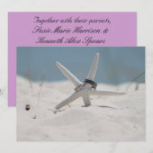 Invitation Étoile de mariage de plage (Devant / Derrière)