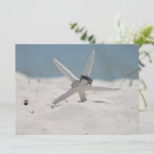 Invitation Étoile de mariage de plage (Debout devant)
