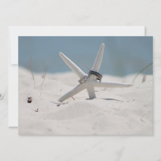 Invitation Étoile de mariage de plage (Devant)