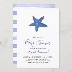 Invitation Étoile de mer Baby shower océanique