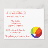 Invitation étoile de mer crabe soleil coquillage f (Dos)